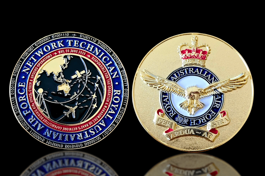 Picture of Royal Australian Air Force Network Technician challenge coin.