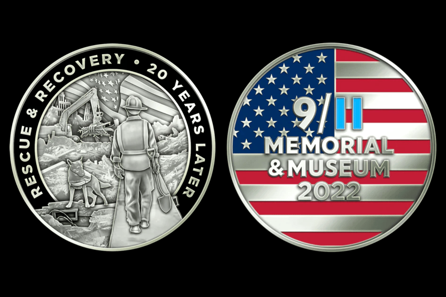 Custom challenge coin for the 9/11 Memorial And Museum.