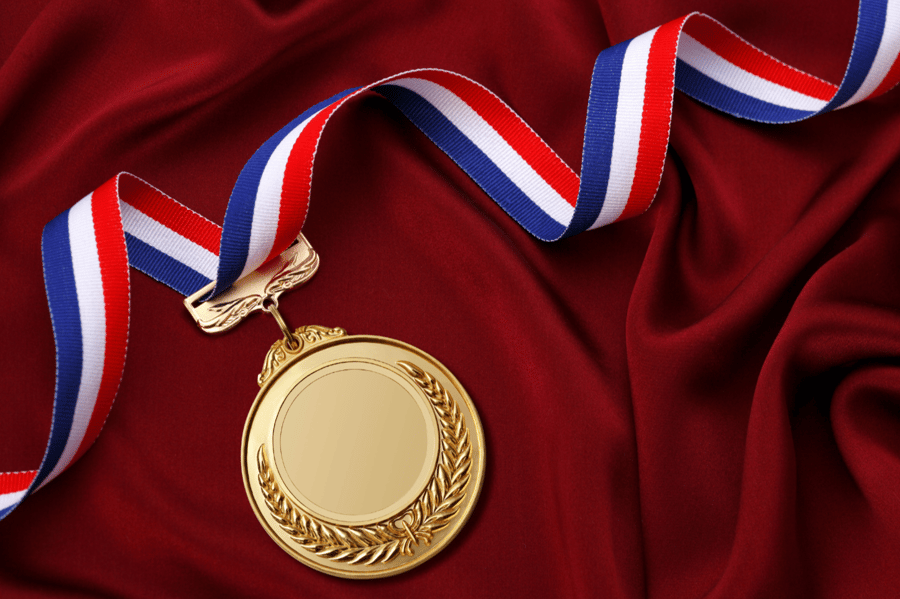 An insert medal.