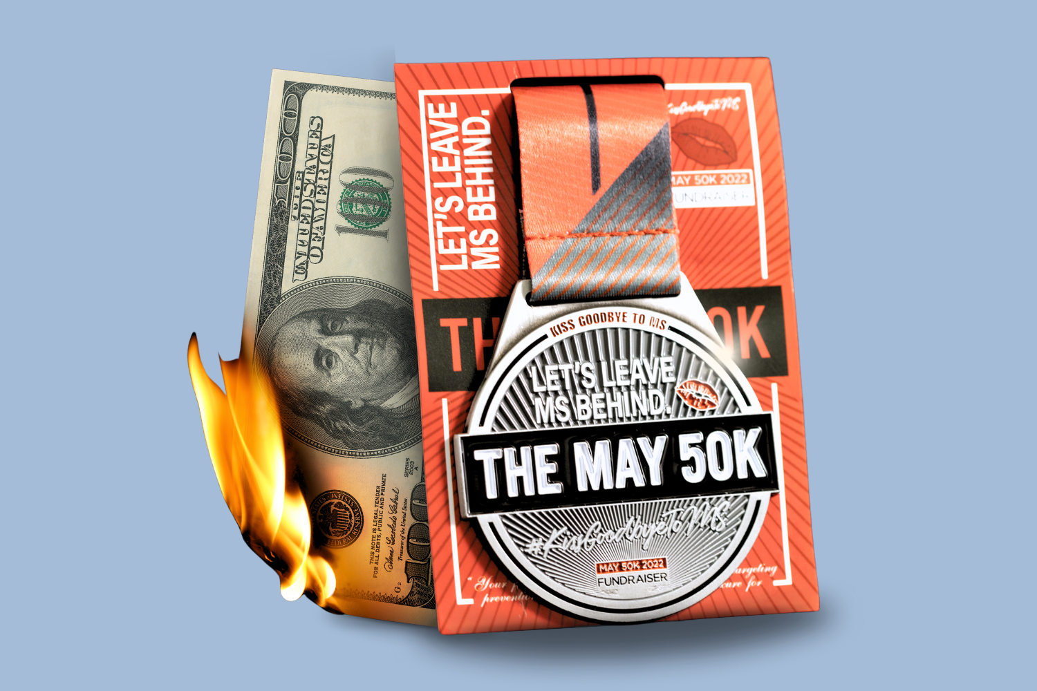 Custom medal for May 50k race.